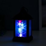 Ночник "Мерцание" LED от батареек 3АА черный 10,5х20,5х22,5 см