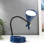 Настольная лампа с диммером 16299/1BL LED 4Вт USB АКБ 3000-6000К синий 12,3х12,3х37 см