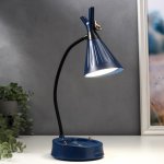 Настольная лампа с диммером 16299/1BL LED 4Вт USB АКБ 3000-6000К синий 12,3х12,3х37 см