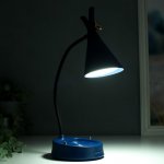Настольная лампа с диммером 16299/1BL LED 4Вт USB АКБ 3000-6000К синий 12,3х12,3х37 см