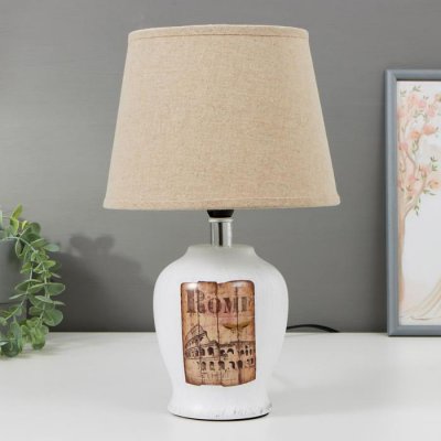 Лампа настольная 16408/1 E14 40Вт бело-серый 20х20х33 см