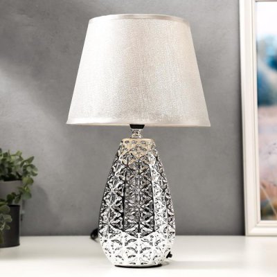 Лампа настольная 16417/1SL E14 40Вт серебро 22х22х38 см