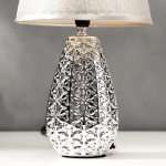 Лампа настольная 16417/1SL E14 40Вт серебро 22х22х38 см