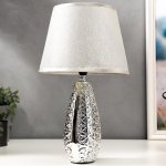 Лампа настольная 16417/1SL E14 40Вт серебро 22х22х38 см