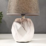 Лампа настольная 16420/1BR E14 40Вт бело-коричневый 17,5х17,5х28,5 см