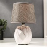 Лампа настольная 16420/1BR E14 40Вт бело-коричневый 17,5х17,5х28,5 см