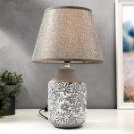 Лампа настольная 16425/1WT E14 40Вт бело-серебряный 22х22х36 см