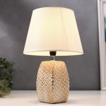 Лампа настольная 16444/1WT E14 40вт бело-золотой 22х22х34 см