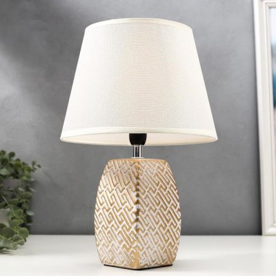 Лампа настольная 16444/1WT E14 40вт бело-золотой 22х22х34 см