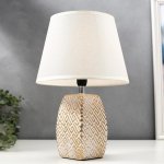 Лампа настольная 16444/1WT E14 40вт бело-золотой 22х22х34 см