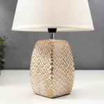 Лампа настольная 16444/1WT E14 40вт бело-золотой 22х22х34 см