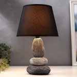 Лампа настольная 16446/1GR E14 40вт серо-черный 22х22х34 см