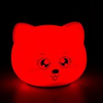 Ночник "Котенок"  LED от батареек 3хААА 11х7,5х10 см