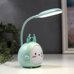 Лампа настодльная с ночником 16450/1 LED 2Вт 3 режима АКБ USB нежно-зеленый 8,5х7х28 см