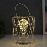 Ночник лофт 16451/1WT LED от батареек 3хАА белый 17х17х21 см