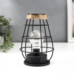 Ночник лофт 16452/1 LED от батареек 3хАА черный 12,7х12,7х20 см