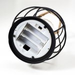 Ночник лофт 16452/1 LED от батареек 3хАА черный 12,7х12,7х20 см