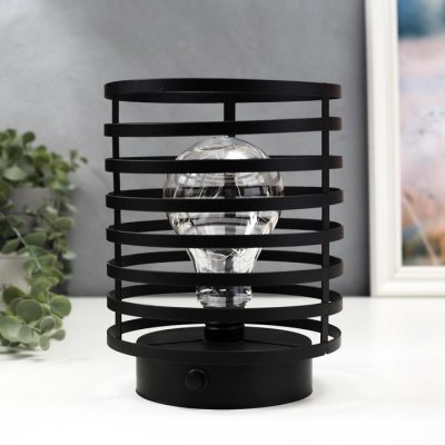 Ночник лофт 16453/1BK LED от батареек 3хАА черный 15,5х15,5х20 см Ночник лофт 16453/1BK LED от батареек 3хАА черный 15,5х15,5х20 см