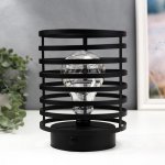 Ночник лофт 16453/1BK LED от батареек 3хАА черный 15,5х15,5х20 см