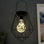 Ночник лофт 16455/1 LED от батареек 3хАА черный 21,5х21,5х26,5 см