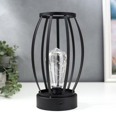 Ночник лофт 16461/1 LED от батареек 3хАА черный 14х14х25,5 см Ночник лофт 16461/1 LED от батареек 3хАА черный 14х14х25,5 см