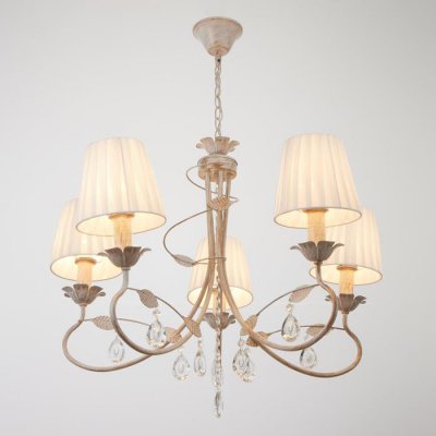 Люстра Люстра "Мелания" 5x40Вт E14 белый-золото 78х78х86 см.