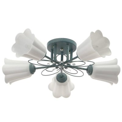 Люстра 9521/5 5х12Вт Е27 синий 54х54х26 см МОДЕЛЬ:GMN-0053