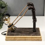 Настольная лампа 16608/1 E27 60Вт коричневый 32х20х28 см