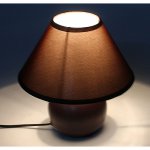 Светильник "Шар кофейный" h=20см (220В/60Вт/Е14) с абажуром