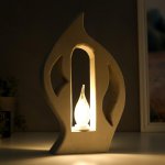 Настольная лампа "Пламя" E14 40Вт белый 20х4х32 см