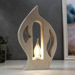 Настольная лампа "Пламя" E14 40Вт белый 20х4х32 см