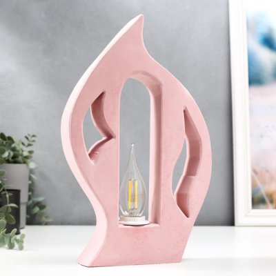 Настольная лампа Настольная лампа "Пламя" E14 40Вт розовый 20х4х32 см