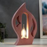 Настольная лампа "Пламя" E14 40Вт розовый 20х4х32 см