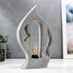 Настольная лампа "Пламя" E14 40Вт серый 20х4х32 см