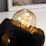 Настольная лампа "Череп" Е27 60Вт черно-золотой 10х14х18 см