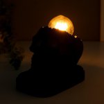 Настольная лампа "Череп" Е27 60Вт черно-золотой 10х14х18 см