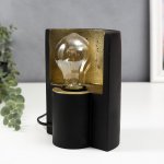 Настольная лампа Е27 60Вт черно-золотой 10х13,5х18 см