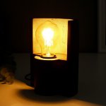 Настольная лампа Е27 60Вт черно-золотой 10х13,5х18 см