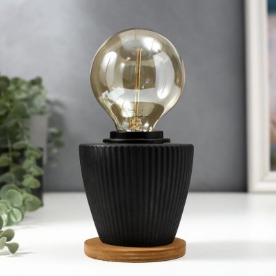 Настольная лампа 16695/1BK E27 60Вт черный 10х10х10 см Настольная лампа 16695/1BK E27 60Вт черный 10х10х10 см