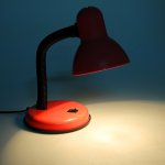 Лампа настольная Е27, с выкл. (220В) розовая (203В)