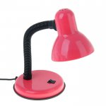 Лампа настольная Е27, с выкл. (220В) розовая (203В)
