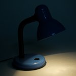 Лампа настольная Е27, с выкл. (220В) голубая (203В)