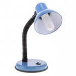 Лампа настольная Е27, с выкл. (220В) голубая (203В)