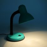 Лампа настольная Е27, с выкл. (220В) зеленая (203В)