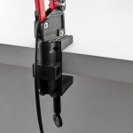 Лампа настольная Е27, h=55 см, шарнирная, на зажиме (220В) красная