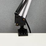 Лампа настольная Е27, h=55 см, шарнирная, на зажиме (220В) белая