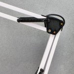 Лампа настольная Е27, h=55 см, шарнирная, на зажиме (220В) белая