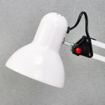 Лампа настольная Е27, h=55 см, шарнирная, на зажиме (220В) белая