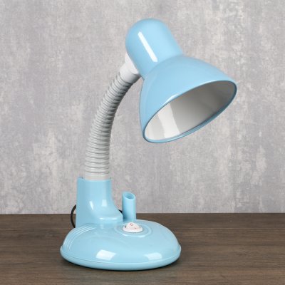 Лампа настольная Е27, Лампа настольная Е27, "Капелька" с подставкой для ручек,(220В) голубая (304В)
