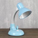 Лампа настольная Е27, "Капелька" с подставкой для ручек,(220В) голубая (304В)